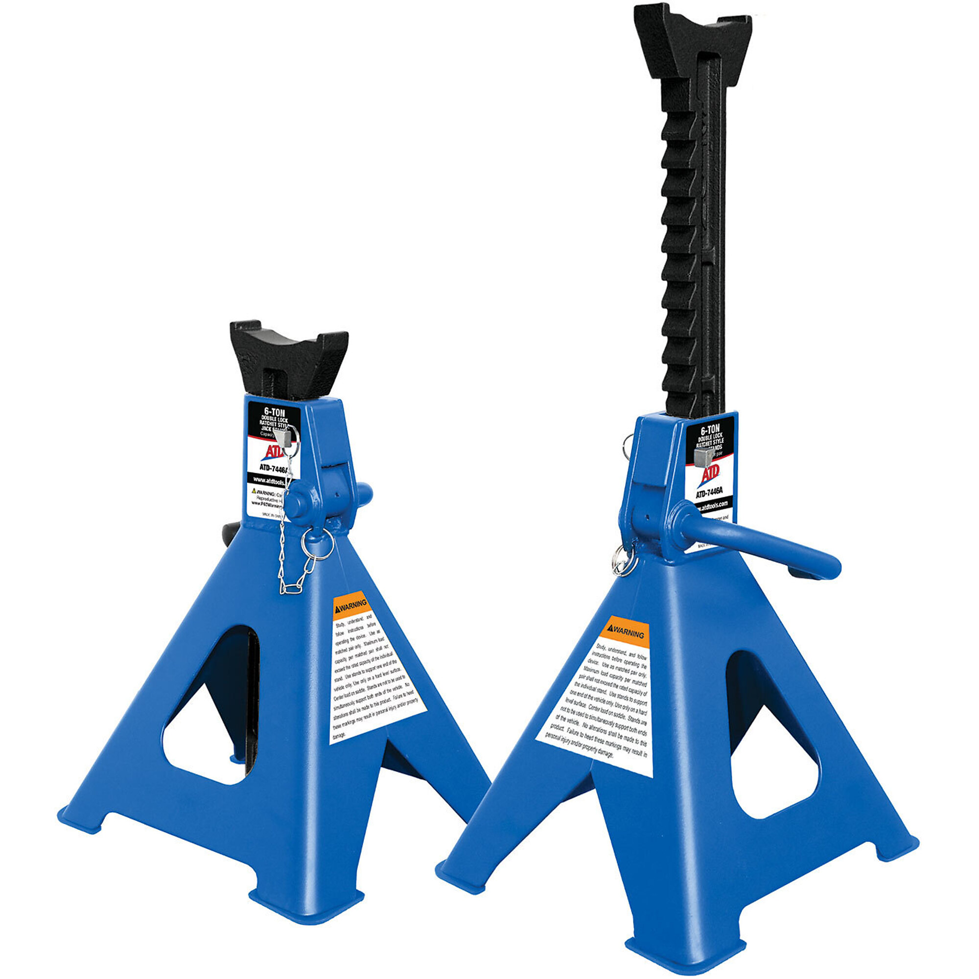 ATD Jack Stands Double Lock 6 Ton - Pair, Model# 10679